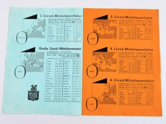 DIN A4 Prospekt "LLoyd Reisen 1934, Norddeustcher Lloyd Bremenl" Fahrplan, Preise,...