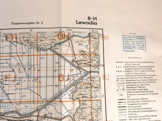 Deutsche Heereskarte 1944 "Lewadia" Griechenland