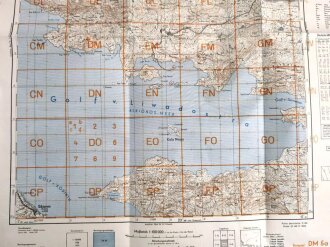 Deutsche Heereskarte 1944 "Lewadia" Griechenland