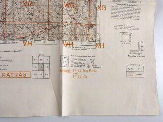Deutsche Heereskarte 1943 "Karpenission" Griechenland