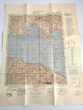 Deutsche Truppenkarte 1943 "Delphi-Xilokastron" Griechenland