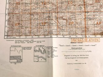 Deutsche Truppenkarte 1943 "Delphi-Xilokastron" Griechenland