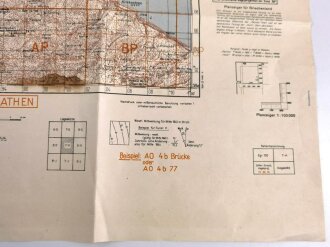 Deutsche Truppenkarte 1943 "Delphi-Xilokastron" Griechenland