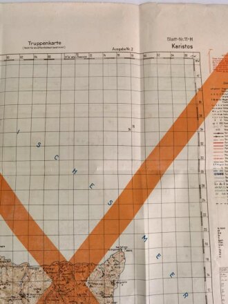 Deutsche Truppenkarte 1943 "Milos Kithira" Griechenland