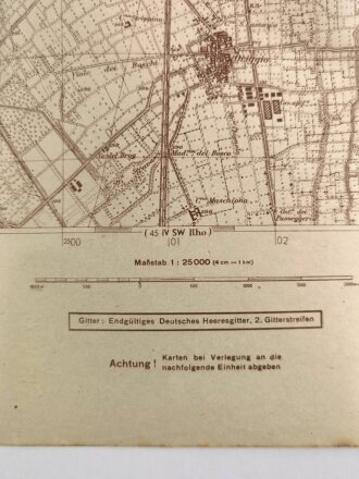 Deutsche Heereskarte 1937 "Saronno" Italien