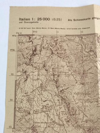 Deutsche Heereskarte 1944 "Bardonecchia" Italien