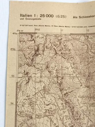 Deutsche Heereskarte 1944 "Beardonecchia" Italien