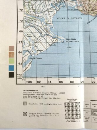 Deutsche Heereskarte 1944 "Gorizia" Italien