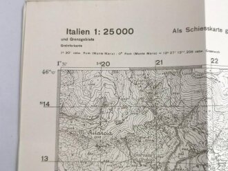 Deutsche Heereskarte 1945 "Circhina" Italien