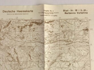 Deutsche Heereskarte 1935 "Berbenno Valtellina" Italien