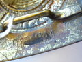 Koppelschloss Kriegsmarine 1941, Stahl vergoldet, seltenes, getragenes Originalstück