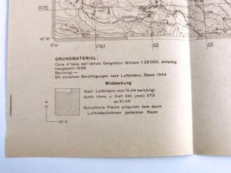 Deutsche Heereskarte 1944 "Etroble" Italien