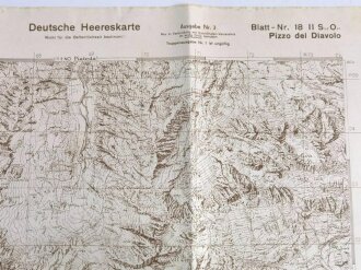 Deutsche Heereskarte 1933 "Pizzo del Diavolo" Italien