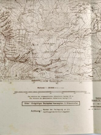 Deutsche Heereskarte 1935 "Morbegno" Italien