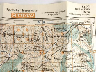 Deutsche Heereskarte 1943 "Balta Craiova" Rumänien