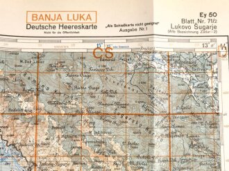 Deutsche Heereskarte 1943 "Lukovo Sugarje"...