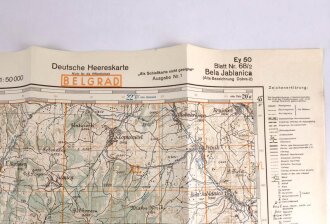 Deutsche Heereskarte 1943 "Bela Jablanica" Serbien
