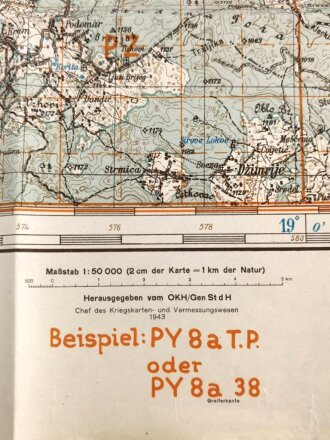 Deutsche Heereskarte 1943 "Vlasenice" Bosnien und Herzegowina