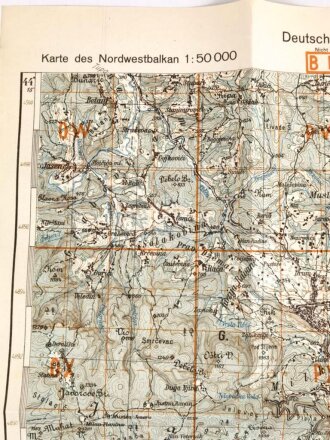 Deutsche Heereskarte 1943 "Vlasenice" Bosnien und Herzegowina