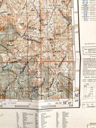 Deutsche Heereskarte 1943 "Galicnik" Nordmazedonien