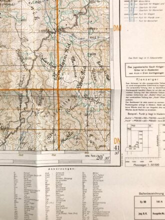 Deutsche Heereskarte 1943 "Vladimirovo" Nordmazedonien