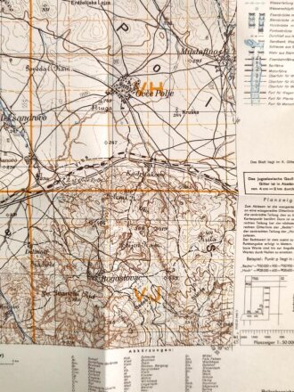 Deutsche Heereskarte 1943 "Sveti Nikola" Nordmazedonien