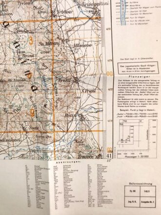 Deutsche Heereskarte 1943 "Krusovo" Nordmazedonien