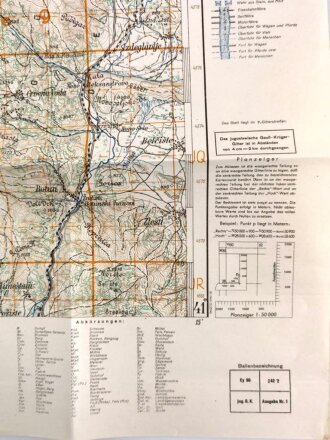 Deutsche Heereskarte 1943 "Vrbjani" Nordmazedonien