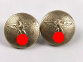 NSDAP, 2 x Uniformknopf für einen Dienstrock, 21mm, silbern