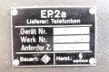 Telefunken Empfänger EP.2a Ln 26588. Originallack, Optisch einwandfrei, Funktion nicht geprüft. Mit dem dazugehörigen Deckel