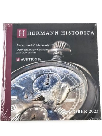 "Hermann Historica 98. Auktion "Orden und Militaria ab 1919" DIN A5, noch eingepackt