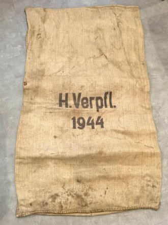 Grosser Sack für Heeres Verpflegung datiert 1944. Gebraucht