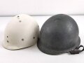 Stahlhelm auf Basis eines U.S. M1. Nachbau aus der Nachkriegszeit, vermutlich Norwegen oder Dänemark.