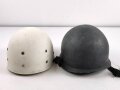 Stahlhelm auf Basis eines U.S. M1. Nachbau aus der Nachkriegszeit, vermutlich Norwegen oder Dänemark.