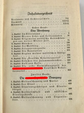 Adolf Hitler " Mein Kampf" blaue Volksausgabe von 1935. Gebraucht, gut