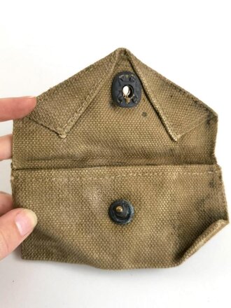 U.S. WWII Bandage pouch. Khaki, dated 1941, used