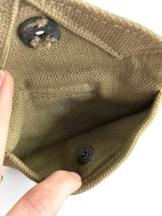 U.S. WWII Bandage pouch. Khaki, dated 1942, used