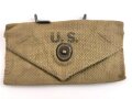 U.S. WWII Bandage pouch. Khaki, dated 1942, used