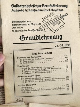 24 Ausgaben " Soldatenbriefe zur Berufsförderung" der Wehrmacht