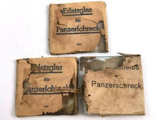 3x Ersatzscheibe für Panzerschreckschild Wehrmacht mit resten der originalen Verpackung