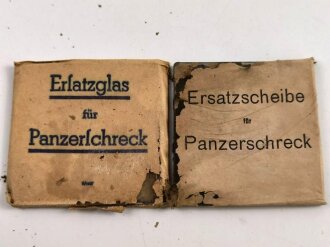 2x Ersatzscheibe für Panzerschreckschild Wehrmacht mit defekter,  originaler Verpackung