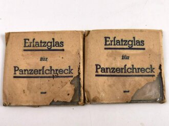 2x Ersatzscheibe für Panzerschreckschild Wehrmacht mit defekter,  originaler Verpackung