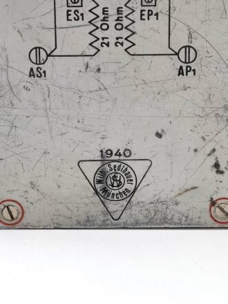 Schnurloser Überträger Wehrmacht datiert 1940, Funktion nicht geprüft