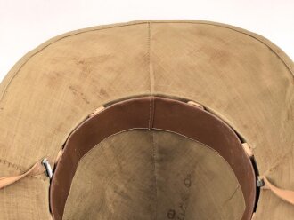 Italien, Tropenhelm Modell 1940. Ungetragenes Stück mit der originalen Umverpackung. Kopfgrösse 55