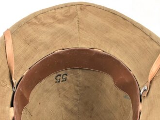 Italien, Tropenhelm Modell 1940. Ungetragenes Stück mit der originalen Umverpackung. Kopfgrösse 55