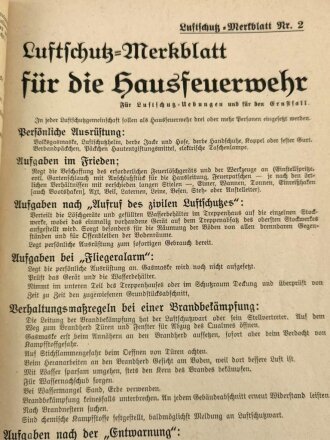 Luftschutz Sammelmappe einer Luftschutzgemeinschaft in Mainz. DIN A4, 12 seitig