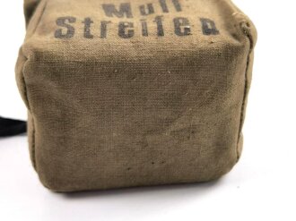 100g gewöhnliche Watte - Polsterwatte in 5 Streifen - in Tasche, gehört so in den Verbandkasten der Wehrmacht