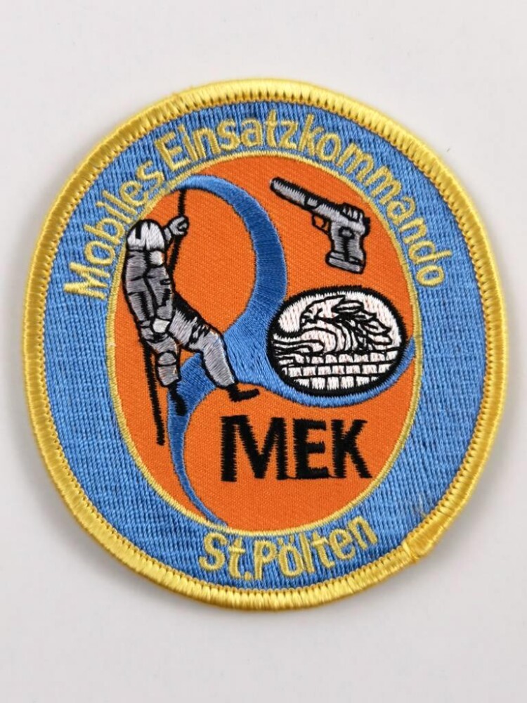 Schweiz, Ärmelabzeichen "Mobiles Einsatzkommando MEK St. Pölten" unge