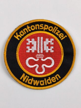 Schweiz, Ärmelabzeichen "Kantonspolizei Nidwalden" ungetragenes Stück