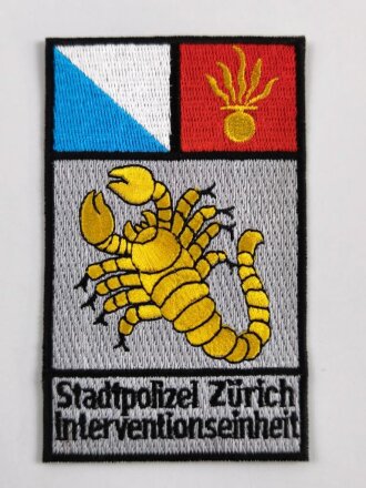 Schweiz, Ärmelabzeichen "Stadtpolizei Zürich Interventionseinheit" ungetragenes Stück